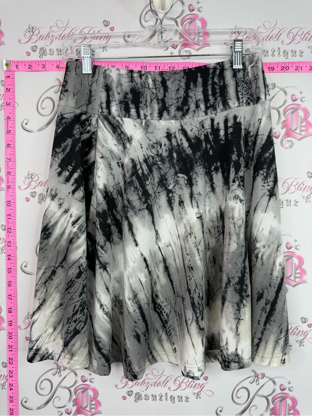 Nicole benisti skirt Tie-Dye Black & White Circle Skirt